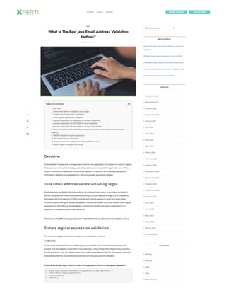 What Is The Best Java Email Address Validation Method? | PDF