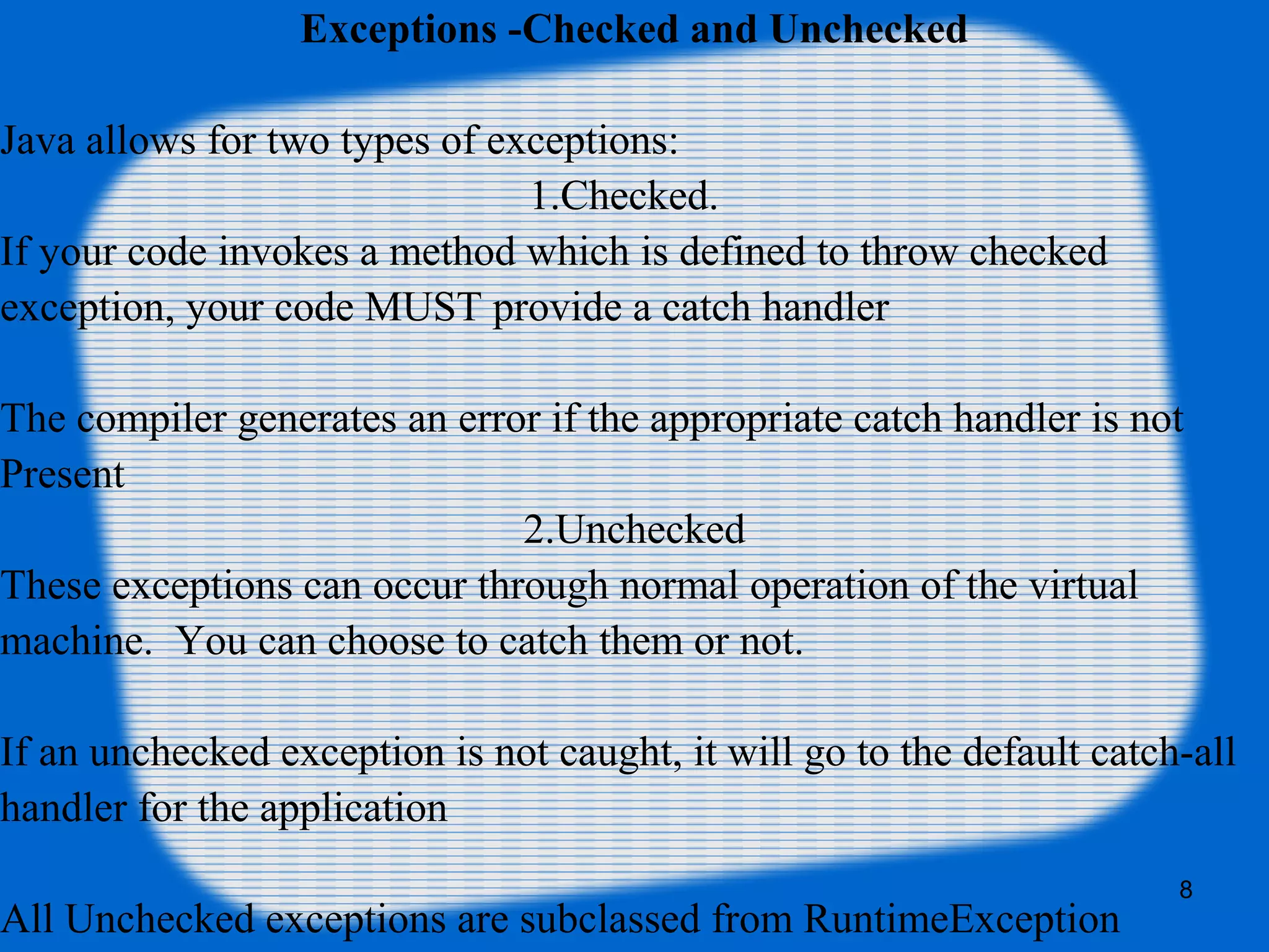 Java exception | PPT