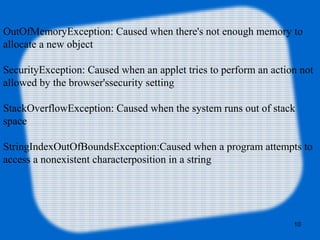 Java exception | PPT