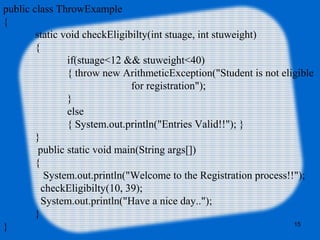 Java exception | PPT