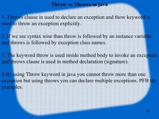 Java exception | PPT