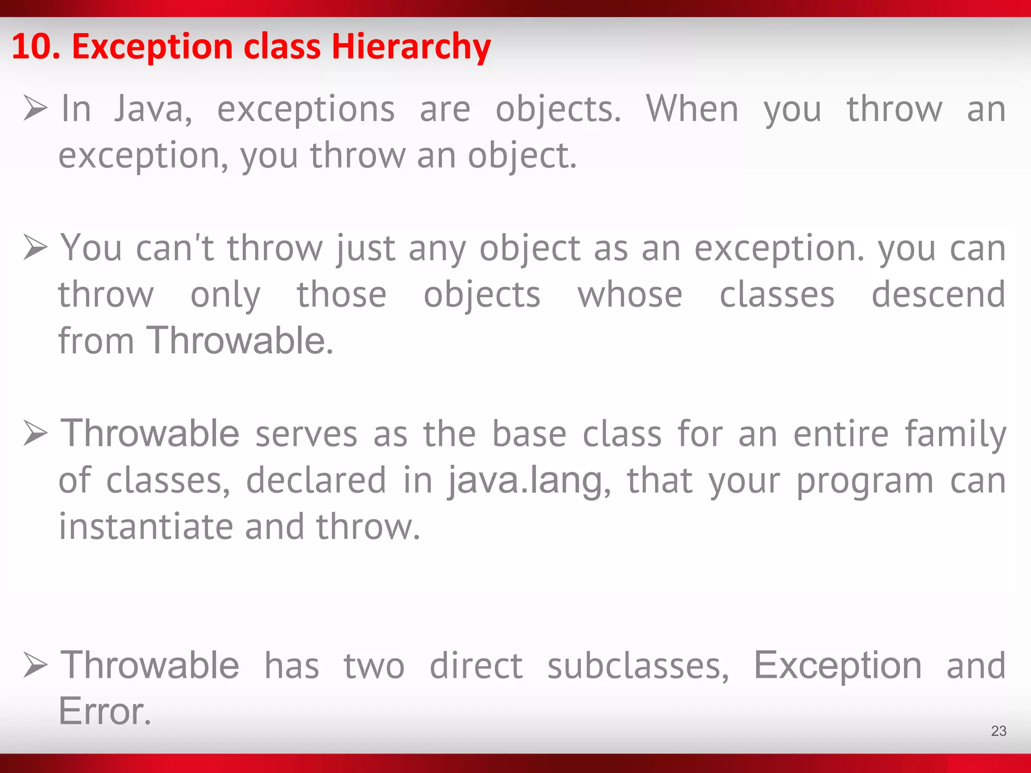 Java exception-handling | PDF | Programming Languages | Computing