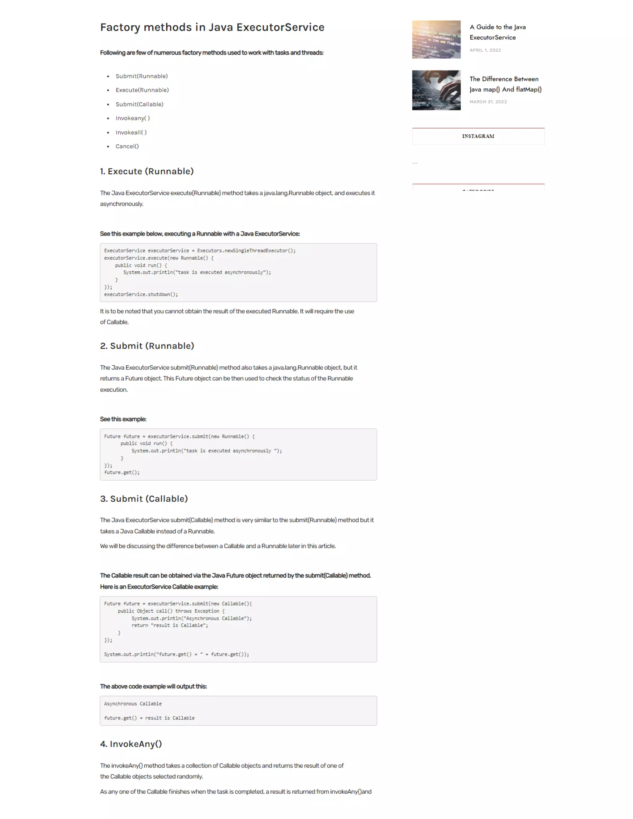 A Guide to the Java ExecutorService | PDF