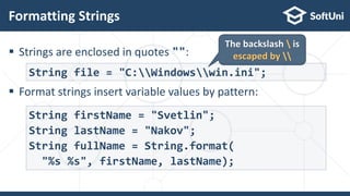 Java Format Variable Type Patterns String Format Java Foundations: Data Types and Type Conversion | PPTX