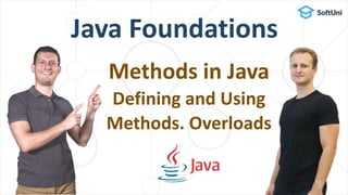 Java Foundations
Methods in Java
Defining and Using
Methods. Overloads
 