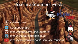 5
José in a few more wordsJosé in a few more words
@JosePaumard
https://github.com/JosePaumard/
https://josepaumard.github...
