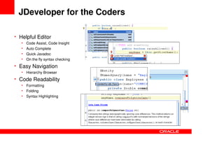 Java Ide Day 2008 - Presentation on JDeveloper by Paolo Ramasso | PPT