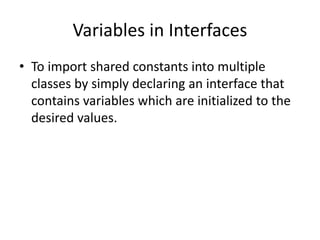 Java interface | PPT