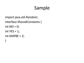 Java interface | PPTX
