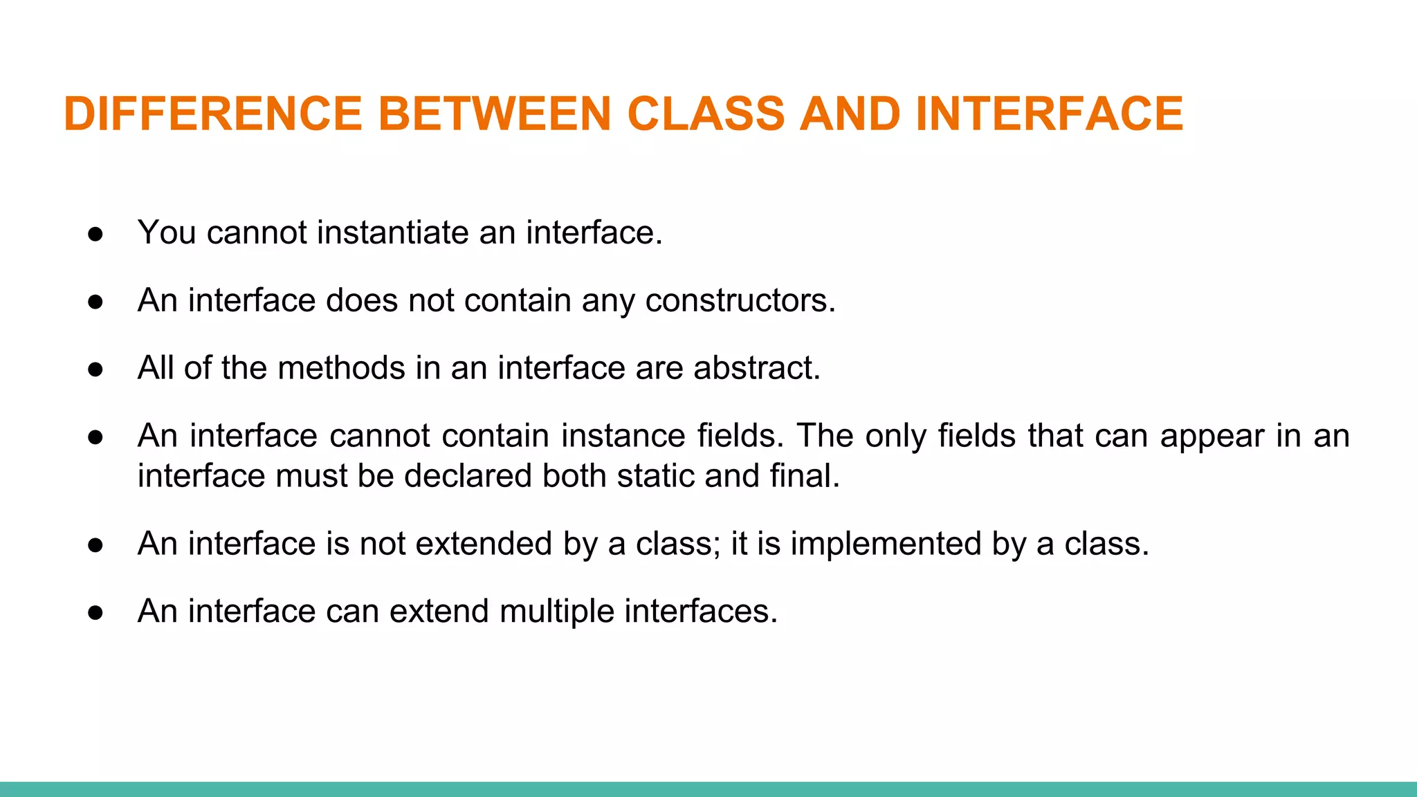 Java interfaces | PPTX
