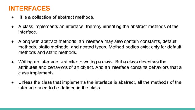 Java interfaces | PPTX