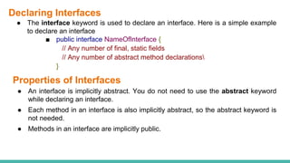 Java interfaces | PPTX