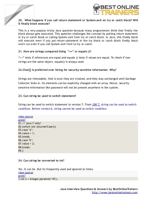 java interview questions java interview questions