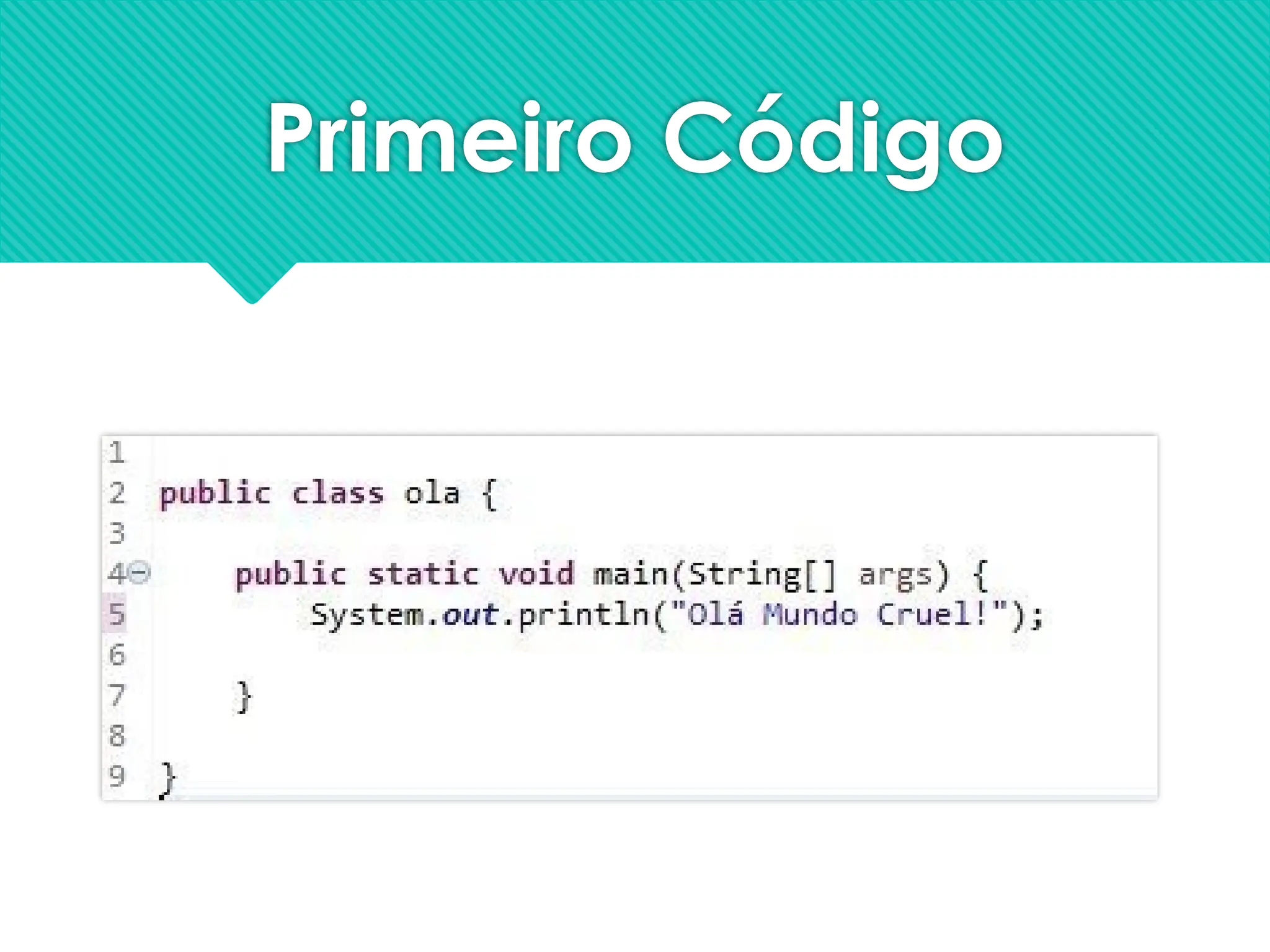Primeiro Código
 