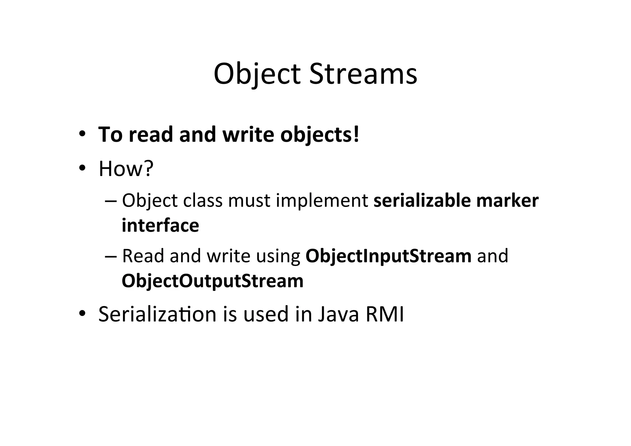 Java I/O | PDF