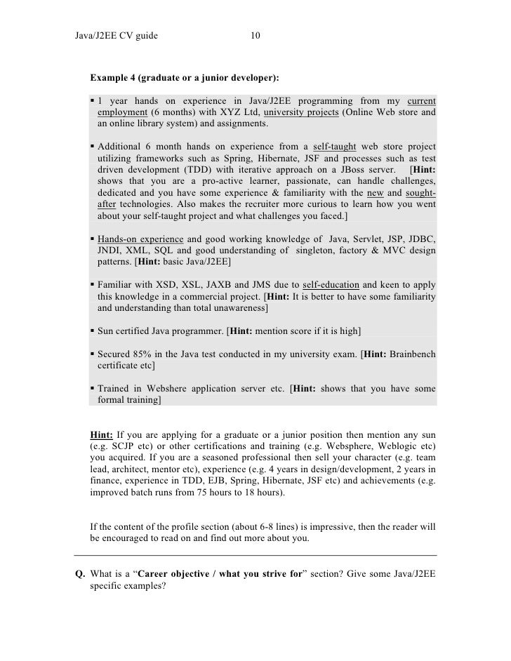 j2ee jsp resume