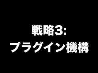 戦略3:
プラグイン機構
 