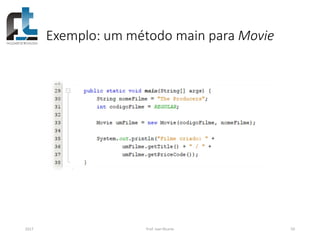 Exemplo: um método main para Movie
2017 Prof. Ivan Ricarte 50
 