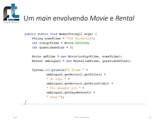 Um main envolvendo Movie e Rental
2017 Prof. Ivan Ricarte 54
 