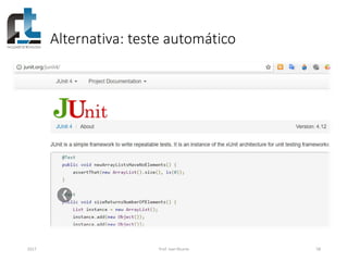 Alternativa: teste automático
2017 Prof. Ivan Ricarte 58
 
