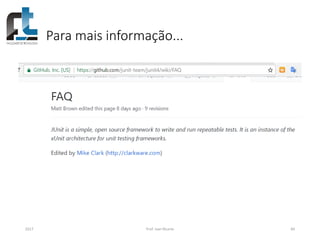 Para mais informação...
2017 Prof. Ivan Ricarte 84
 