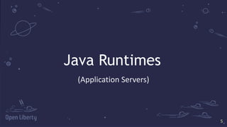 5
5
Java Runtimes
(Application Servers)
 