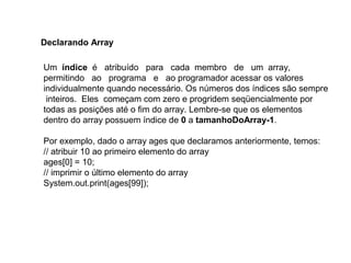 Java básico - Módulo 06: Array | PPT