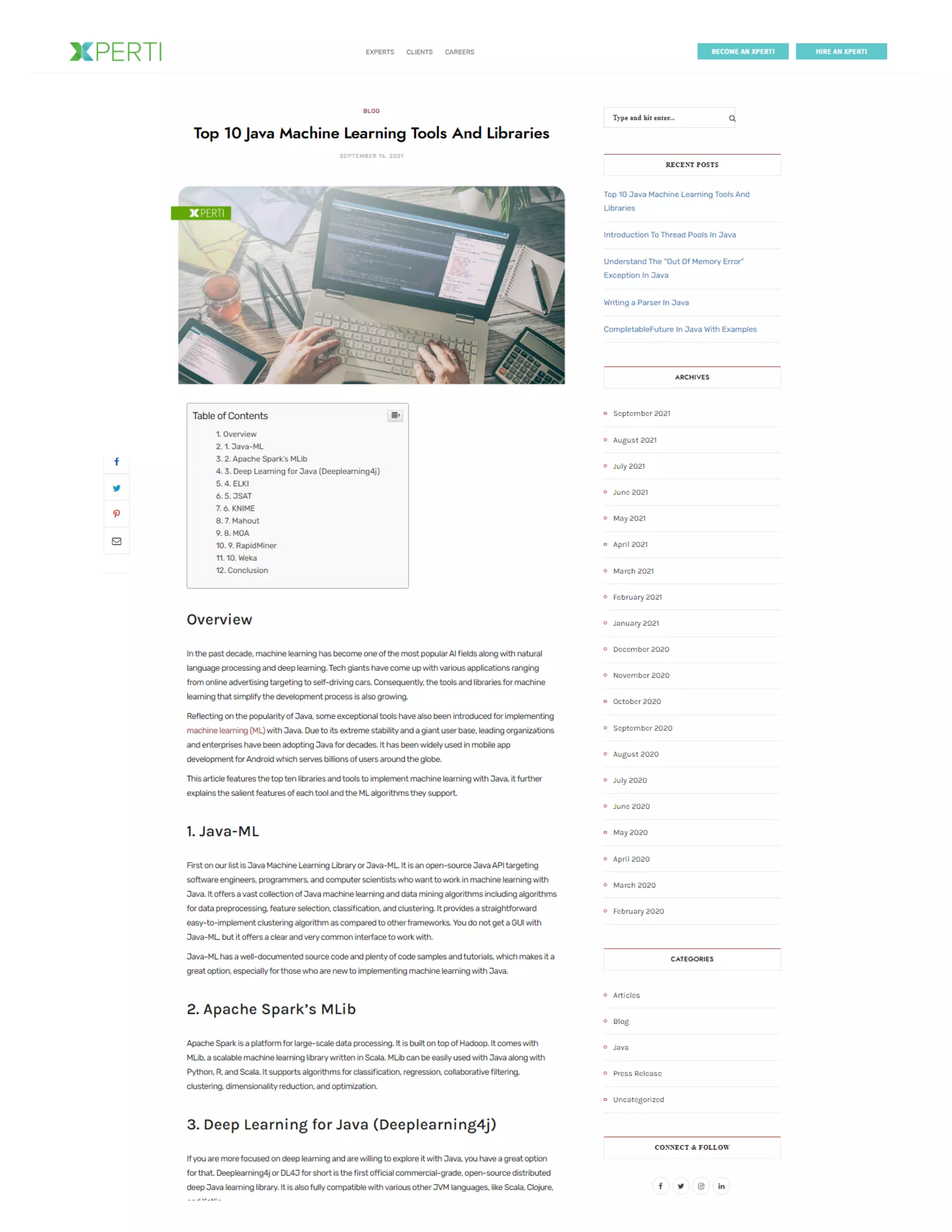 Top 10 Java Machine Learning Tools And Libraries | PDF