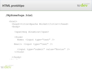 Apache Wicket Framework Web 