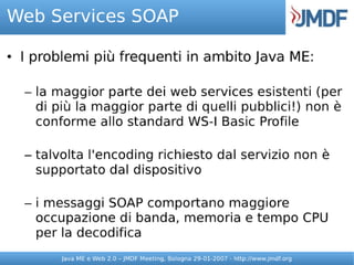 Java ME e Web 2.0