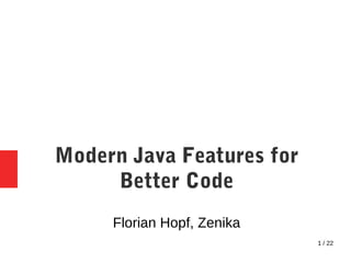Modern Java Features | PPT