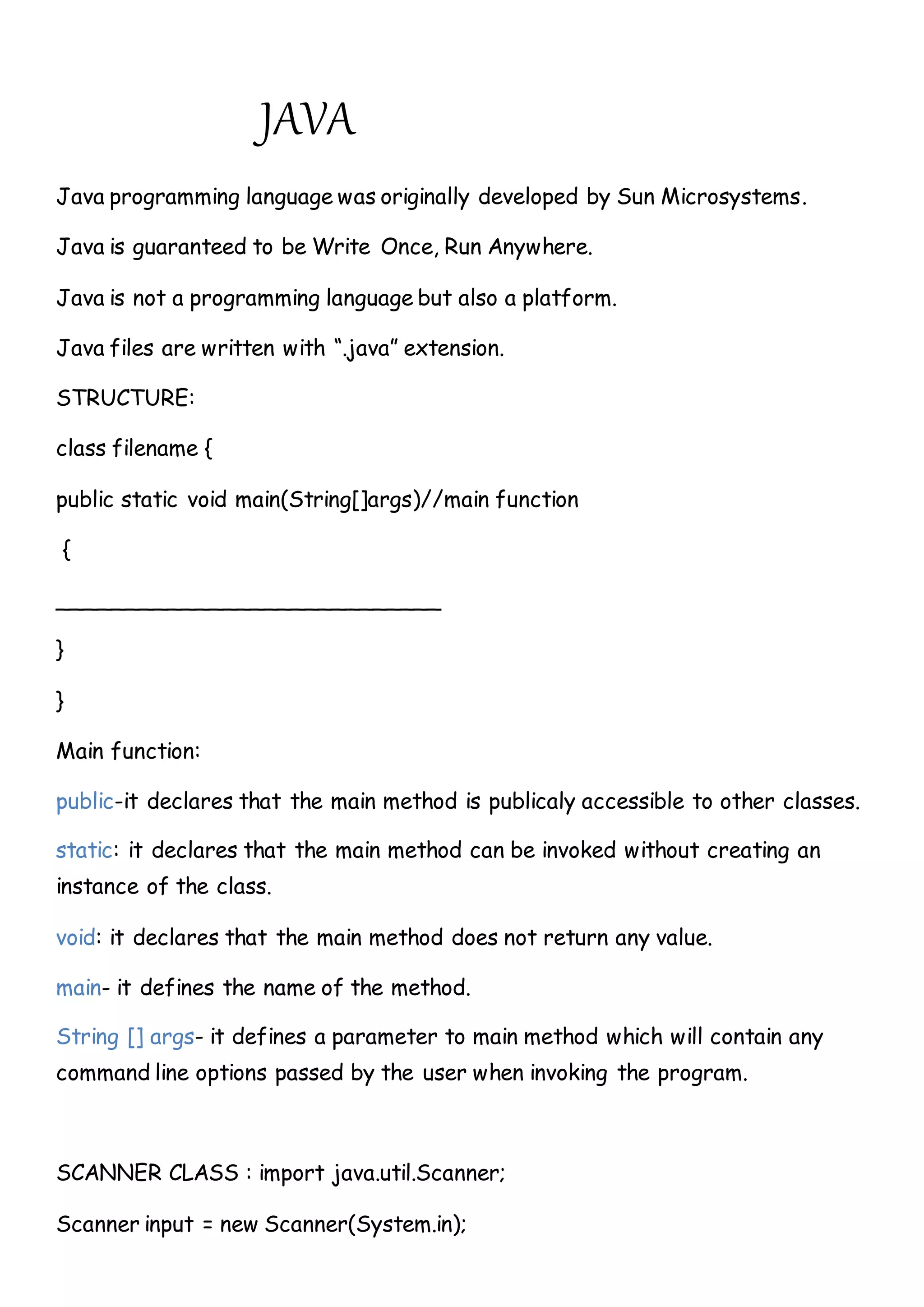 Java notes | PDF