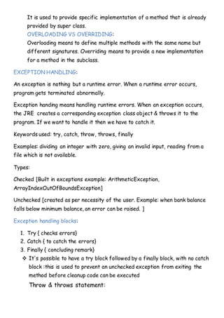 Java notes | PDF