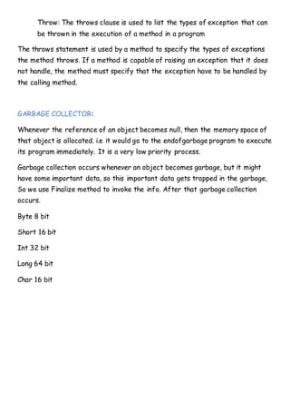 Java notes | PDF image.