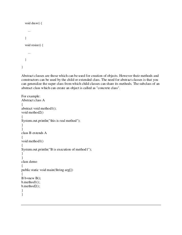 abstract method java