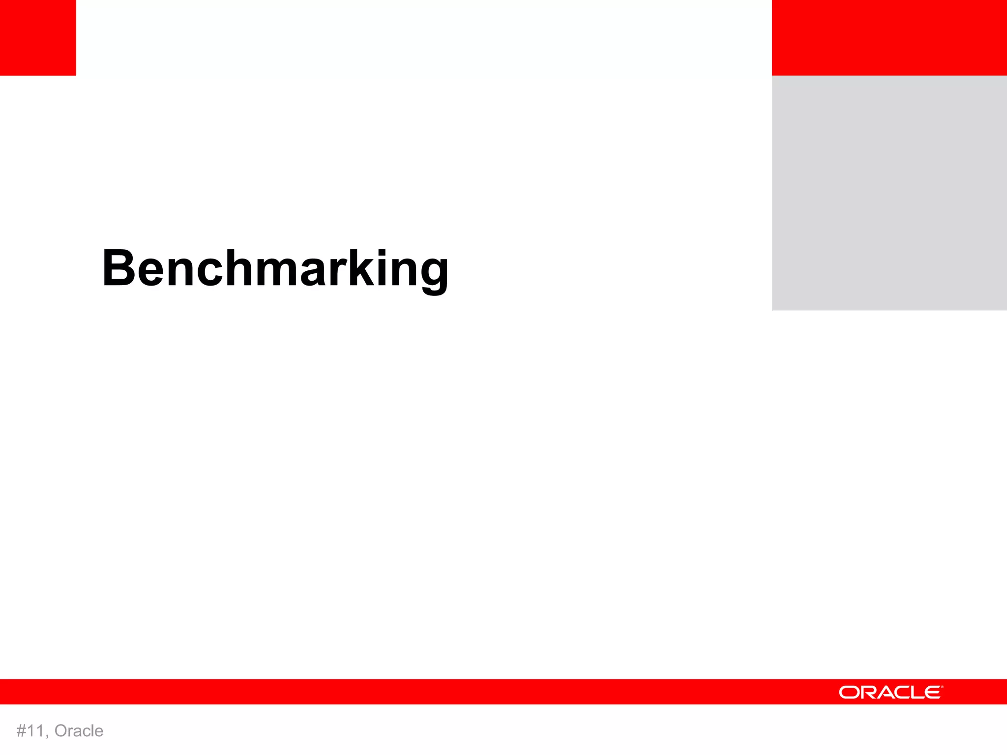 Benchmarking




#11, Oracle
 