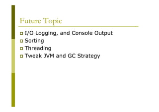 Java Performance Tuning