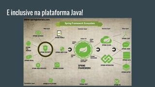 E inclusive na plataforma Java!
 
