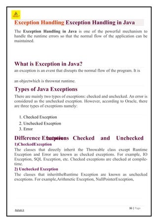 Mastering Java: From Basics to Advanced Concepts | PDF