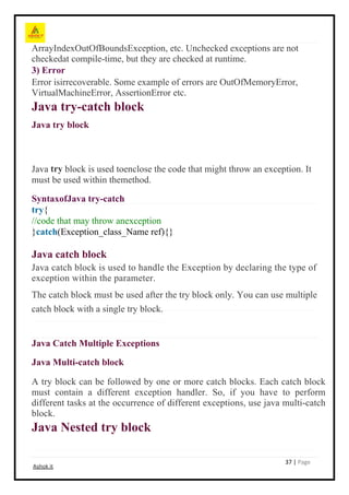 Mastering Java: From Basics to Advanced Concepts | PDF