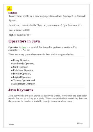 Mastering Java: From Basics to Advanced Concepts | PDF