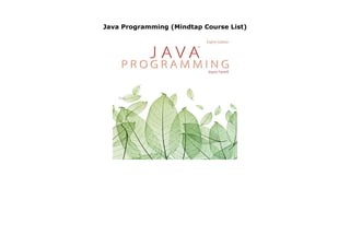 Java Programming (Mindtap Course List)