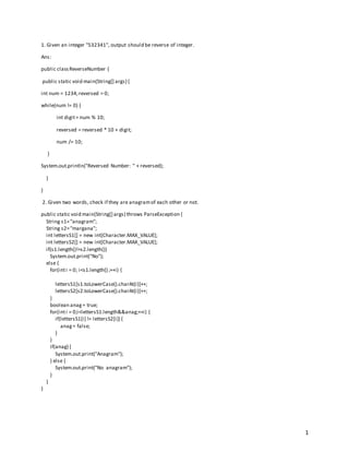 QA Auotmation Java programs,theory | PDF