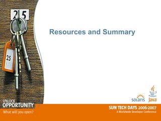 Resources and Summary
 