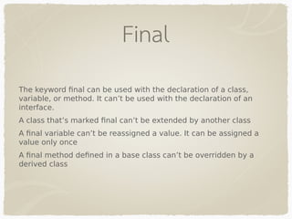 Java Basics Presentation | PPT