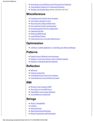 Java quick reference | PDF