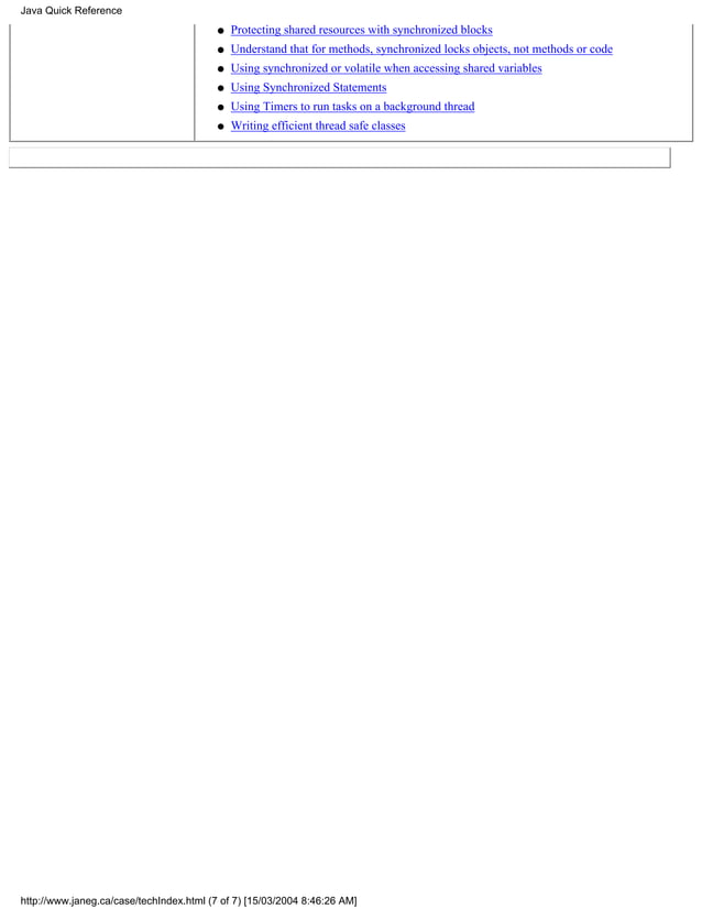 Java quick reference | PDF