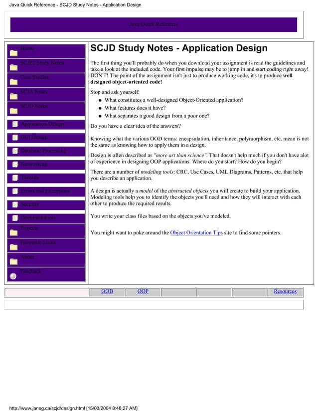 Java quick reference | PDF