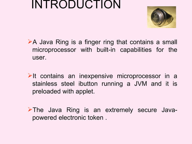 Java ring | PPT