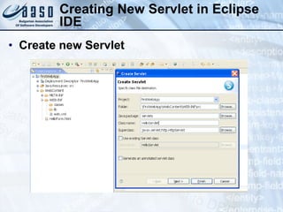 Creating New Servlet in Eclipse IDE Create new Servlet 